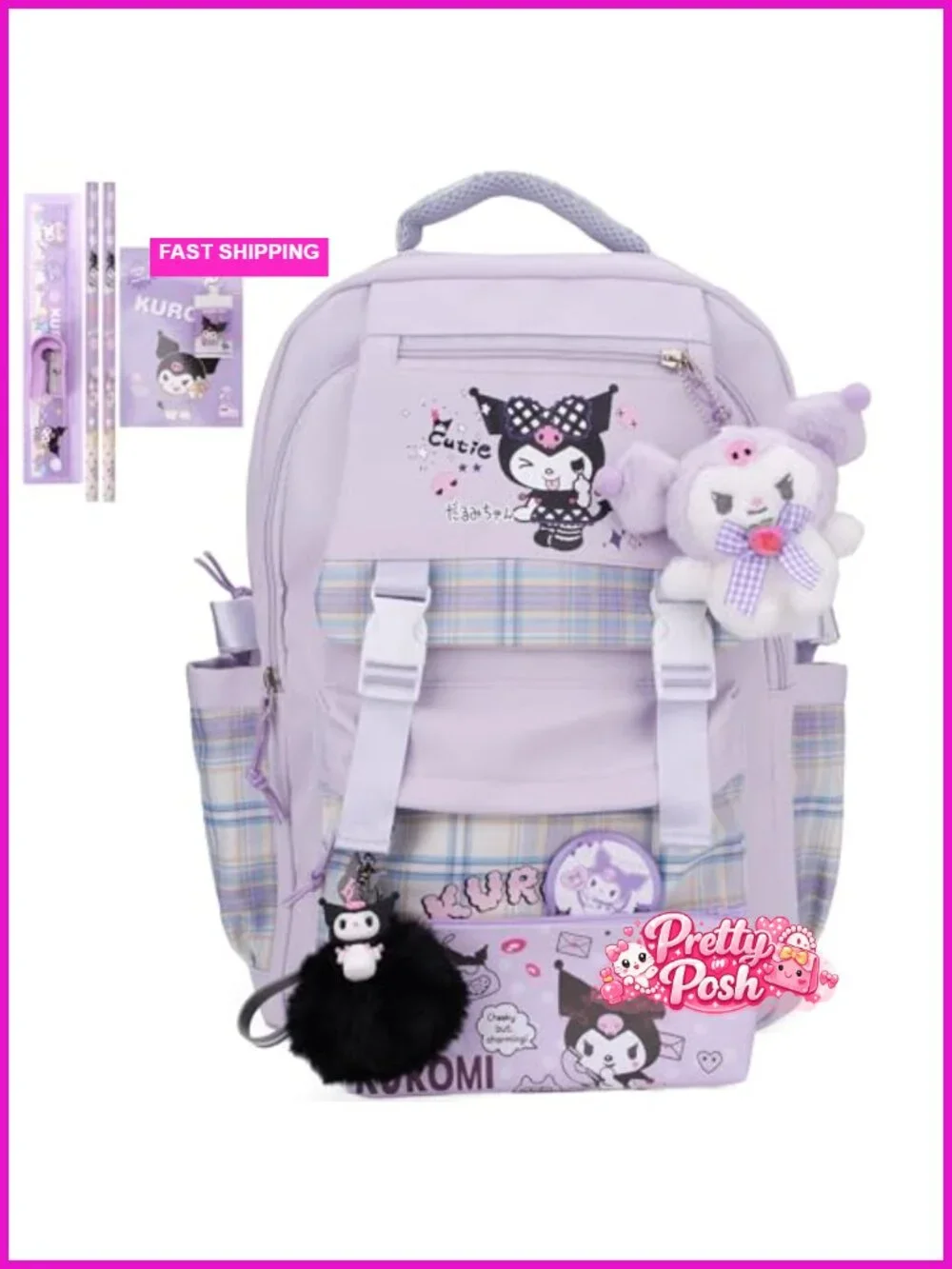 Kawaii Backpack for School - Cute Mochila with Multiple Compartments,